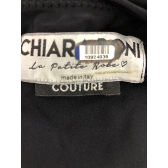 Chiara Boni Lace Illusion Gown Black  L 48 - Picture 13 of 16